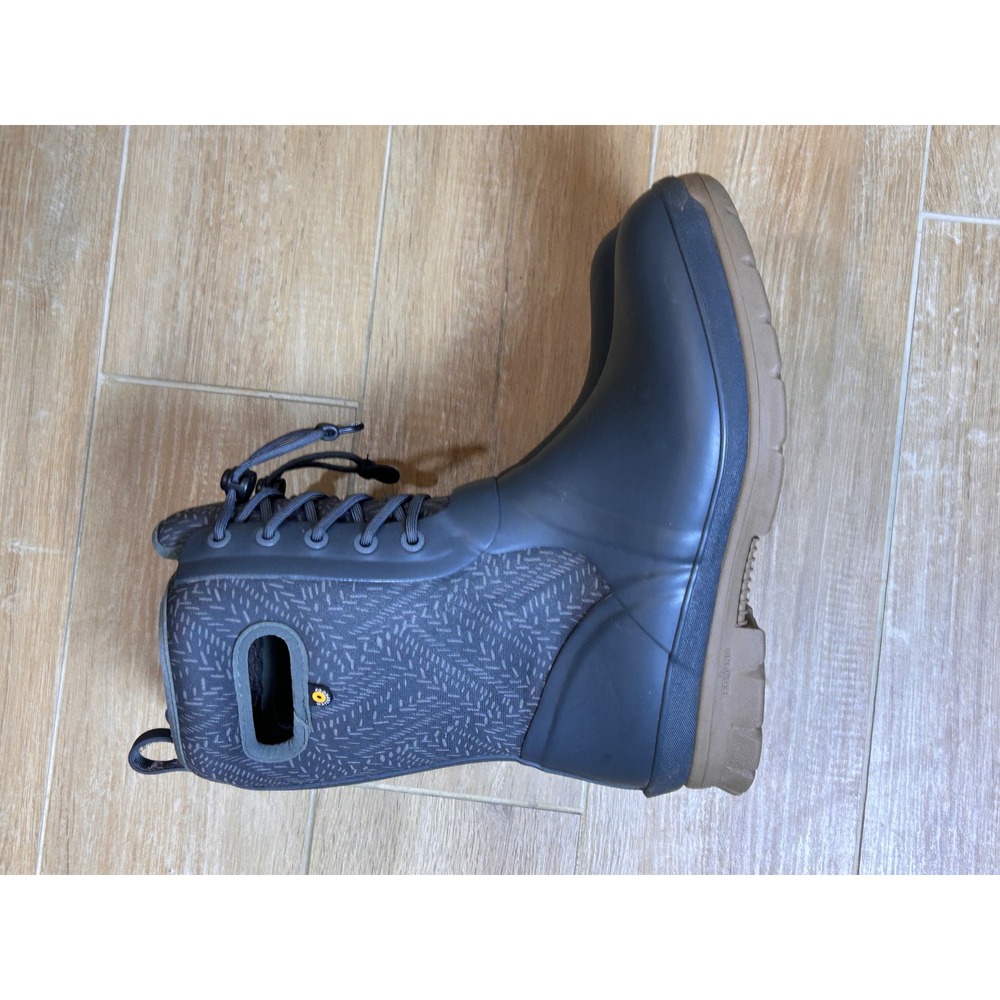 Bogs Cameron Lace Waterproof Winter Boots Gray Faux Fur Lined 78999-011 Womens 9 - Picture 9 of 10